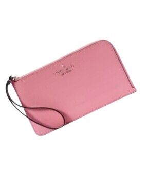 > Kate Spade New York pink textured leather outer pocket wristlet